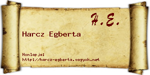 Harcz Egberta névjegykártya